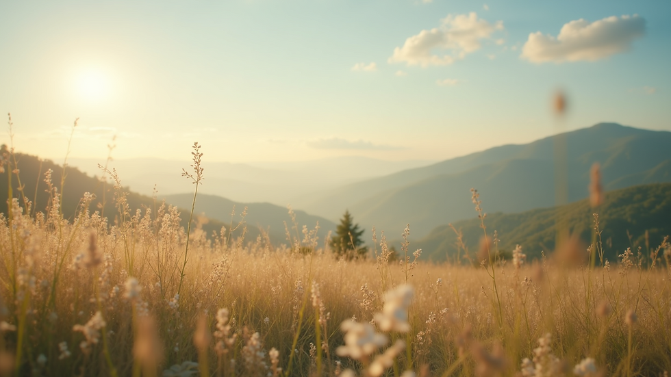 Close-up view of a tranquil landscape with soft natural elements