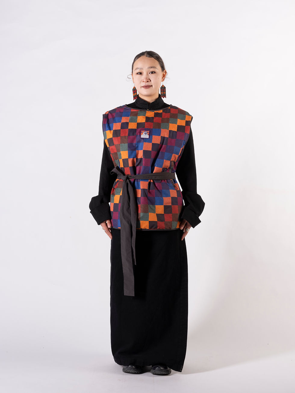 Thumbnail: Patchwork Checkered Earrings