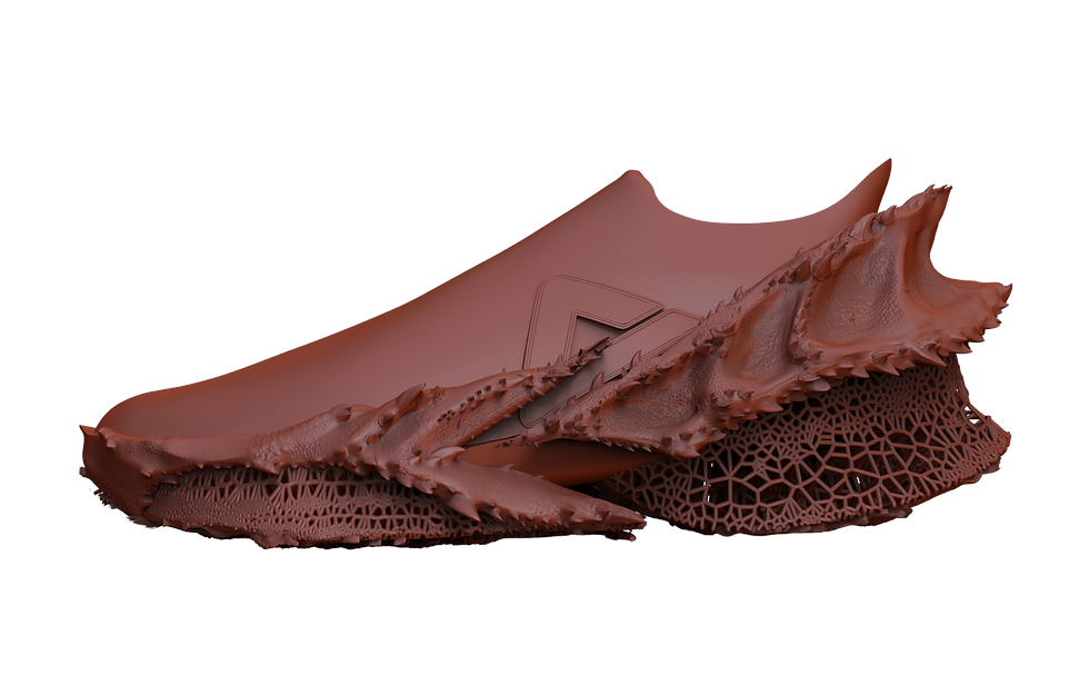 The Creature Lateral View (modeling in brush)