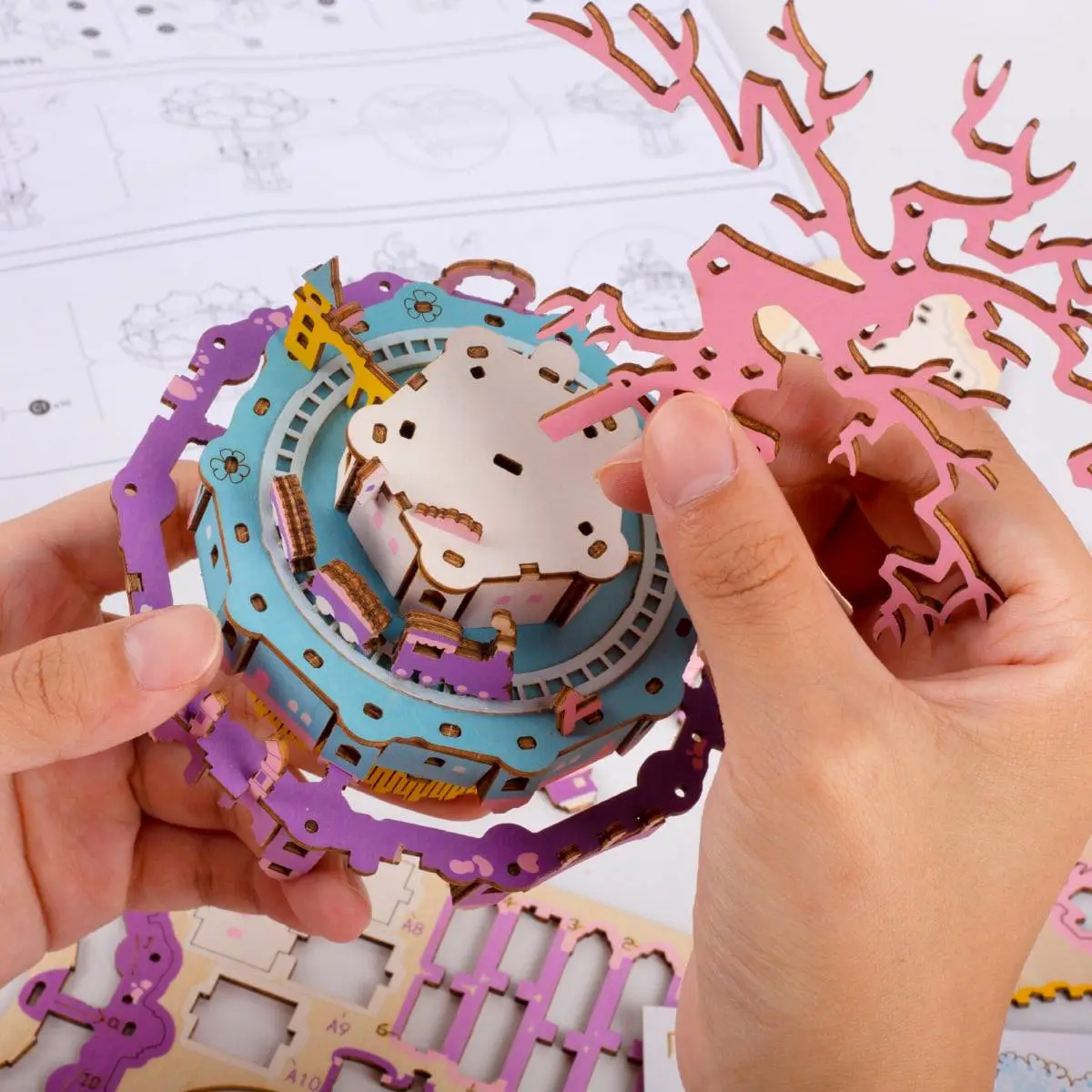 Diy city in the sky music box the paper crate