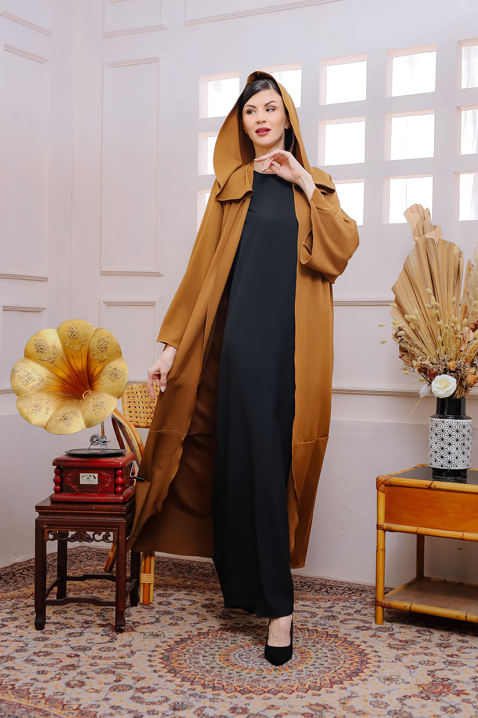 Thumbnail: Granada Hoodie Cardigan Golden Brown