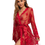 Thumbnail: Meredith-red-lace-robe-gown-sexy-plus-size-lingerie-boutique-australia-affordable-clothing (1)