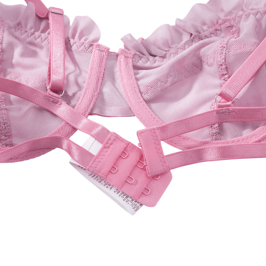 Thumbnail: Aston-pink-lace-bralette-bra-underwear-garter-skirt-lingerie-set-sexy-plus-size-lingerie-boutique-australia