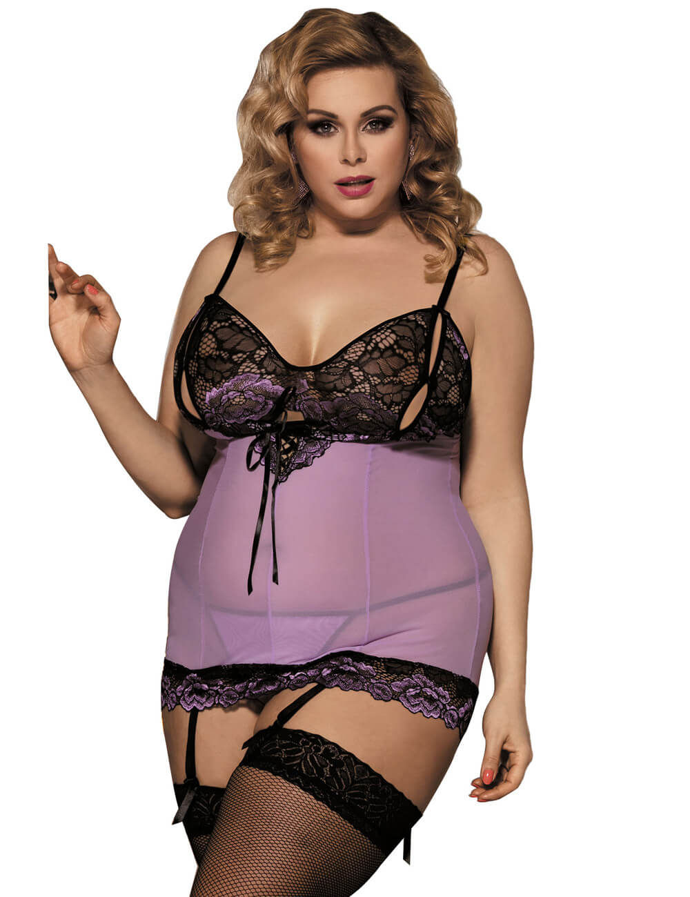 Sexy plus size lingerie babydoll