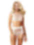 Sexy white lace plus size lingerie set