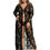 Thumbnail: Sexy black lace plus size lingerie robe