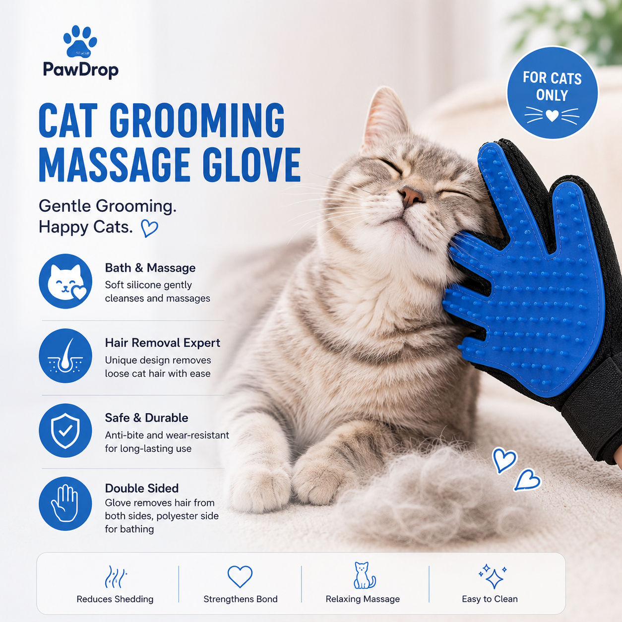 Paw Drop grooming gloves