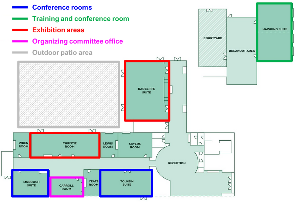 General floor plan of the venue
