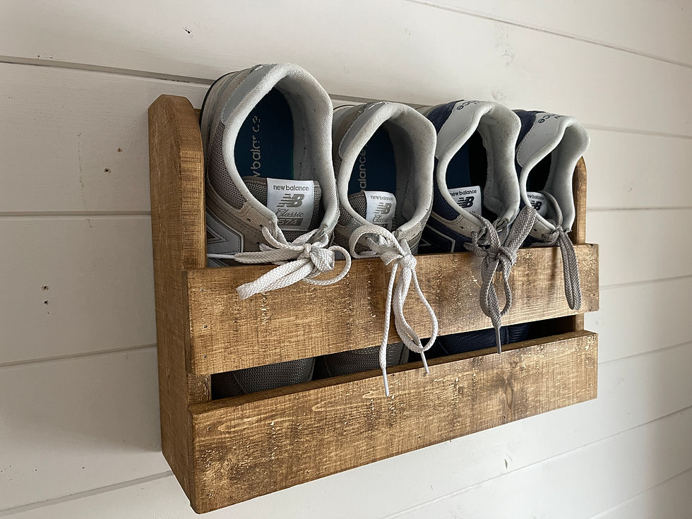Thumbnail: Rustic shoe rack- Dark Oak