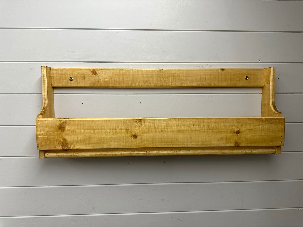 Thumbnail: Shaped Wall mounted hallway rustic shoe rack- Antique pine