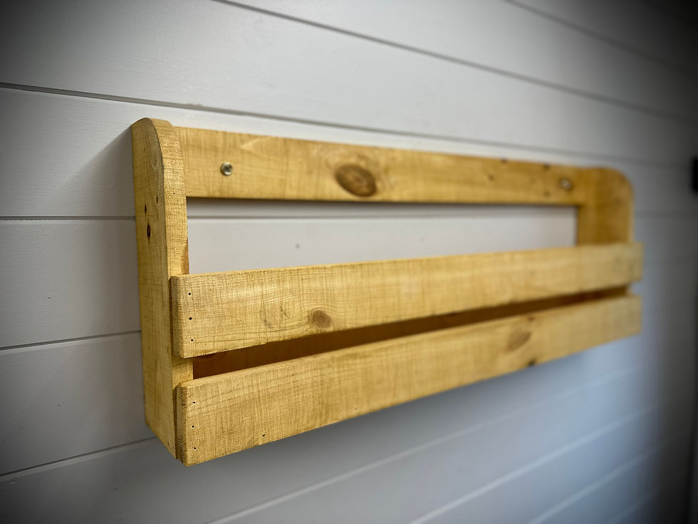 Thumbnail: Wall mounted hallway rustic shoe rack- Antique pine