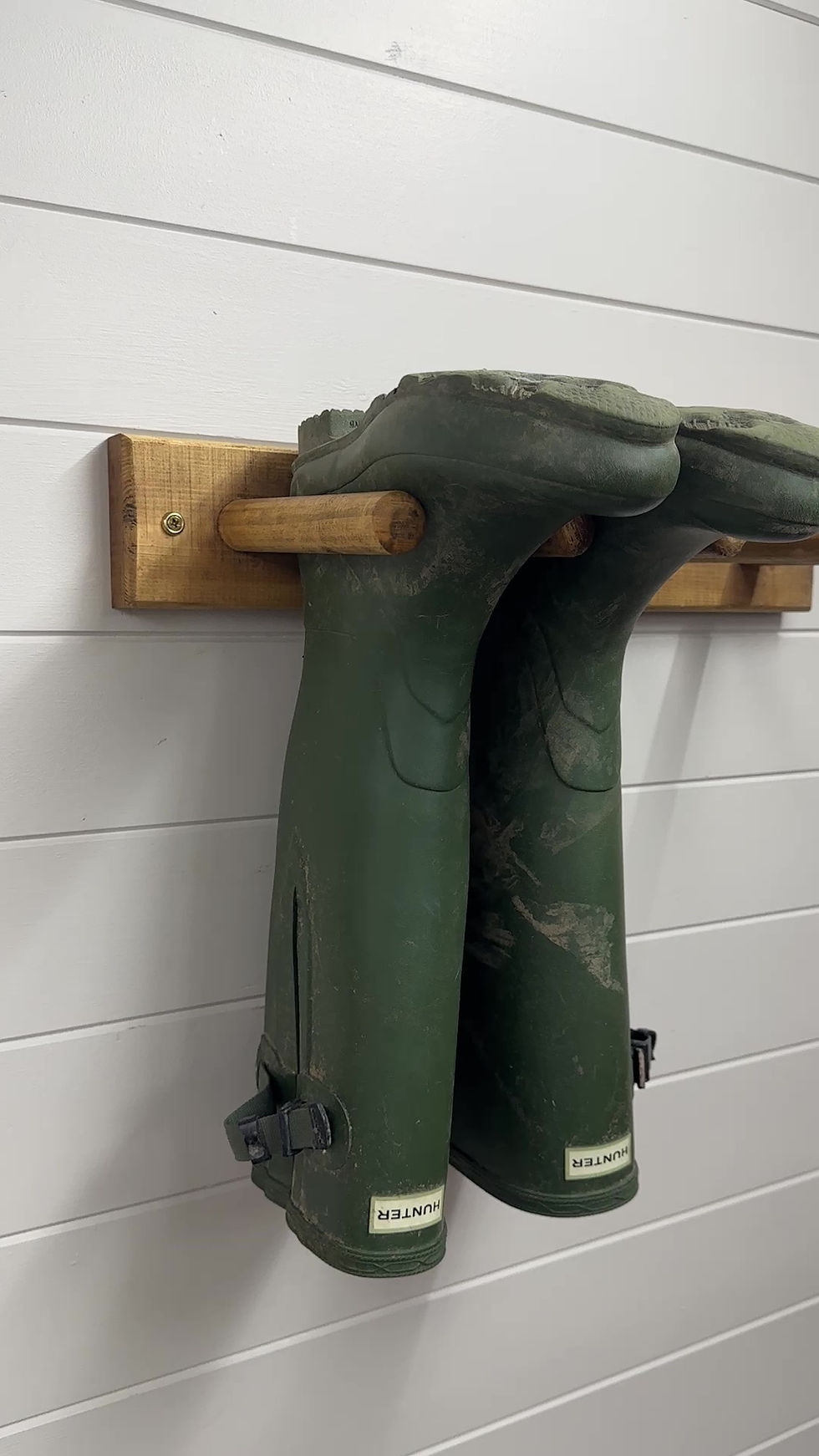 Thumbnail: Wellington boot wall rack- Dark oak