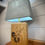 Thumbnail: Solid Florian oak handmade lamp-  Dandelion light etch design