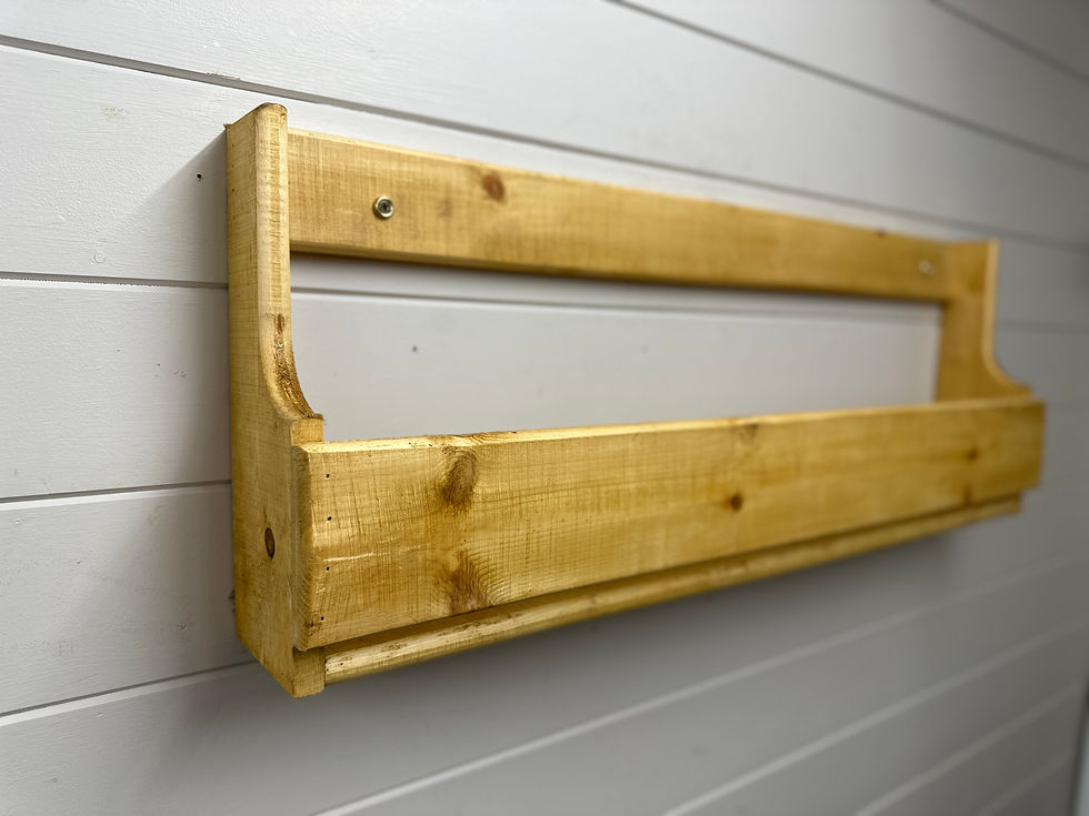 Thumbnail: Shaped shoe rack - Antique pine