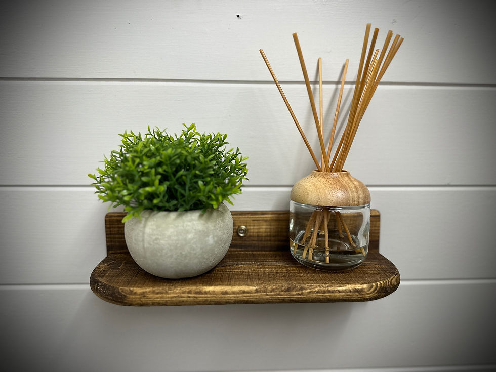 Thumbnail: Modern floating shelf/magnetic key holder- Jacobean