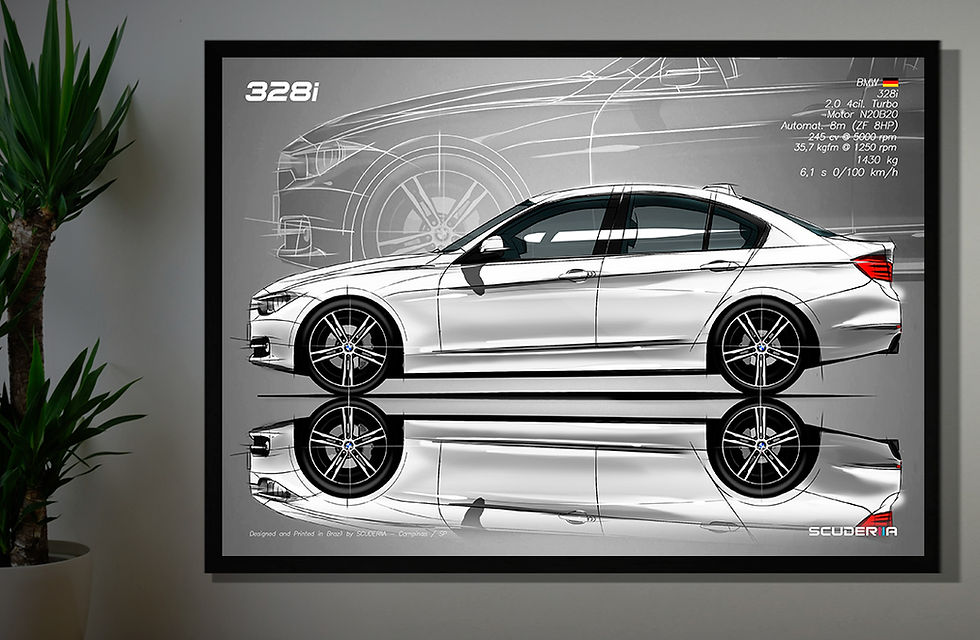 Miniatura: QUADRO DECORATIVO BMW 328i 2.0 TURBO (F30) - SIDE STREET