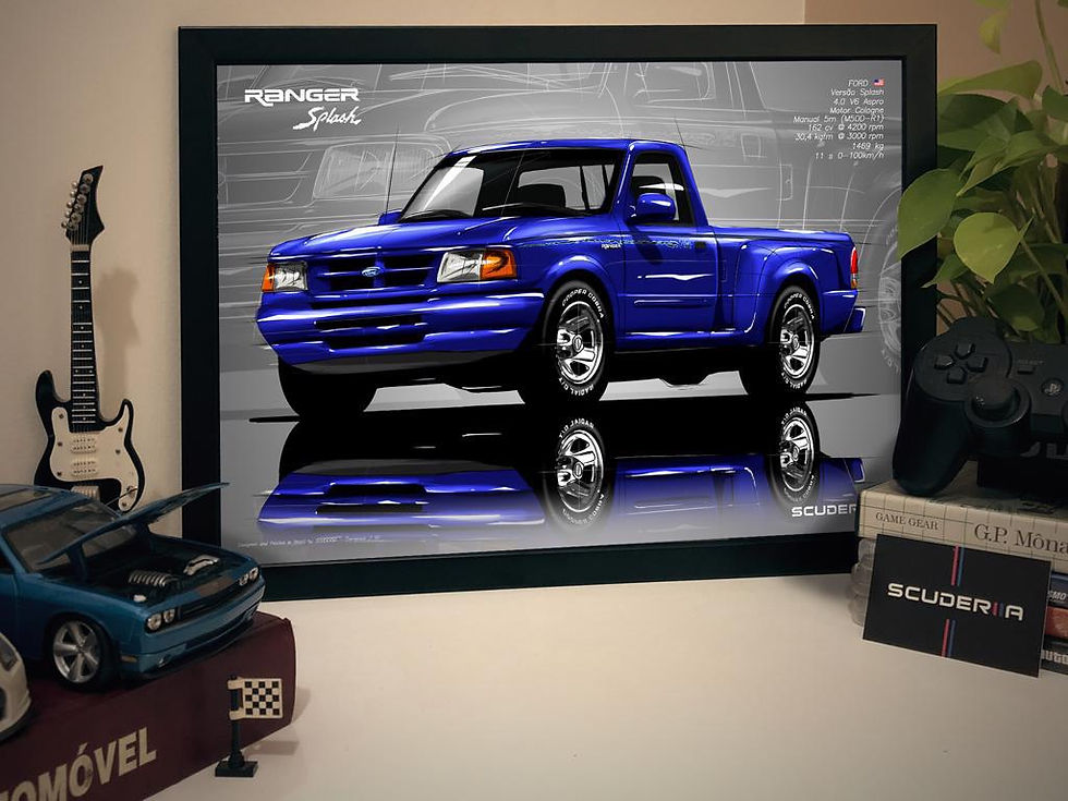 Miniatura: QUADRO DECORATIVO FORD RANGER SPLASH 4.0 V6 CS- PERSPECTIVA DIANTEIRA