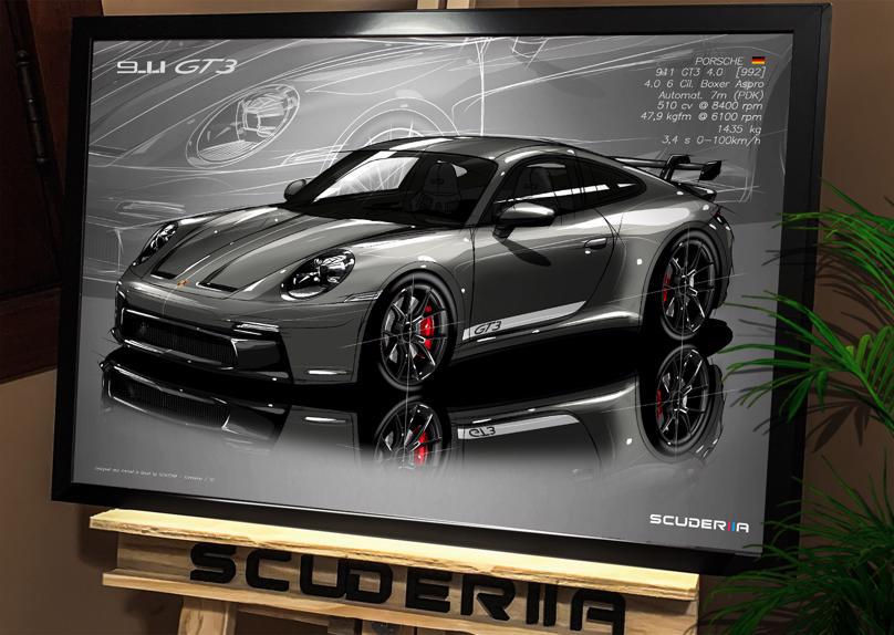 Thumbnail: QUADRO DECORATIVO PORSCHE 911 GT3 4.0 510 cv (992) - PERSPECTIVE