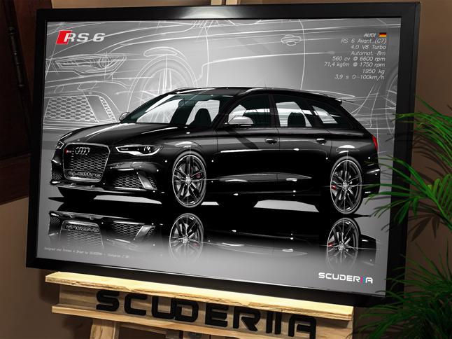 Miniatura: QUADRO DECORATIVO AUDI RS6 AVANT 4.0 V8 560cv (C7) - PERSPECTIVE