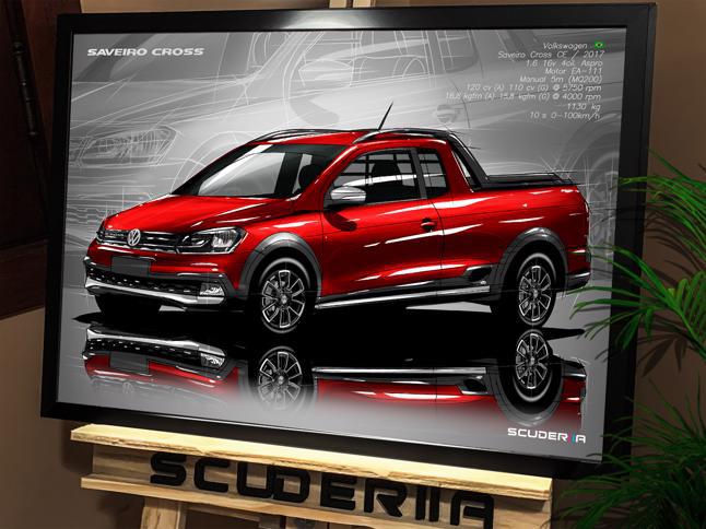 Miniatura: QUADRO DECORATIVO VOLKSWAGEN SAVEIRO CROSS CE 1.6 16V (G7) - PERSPECTIVE