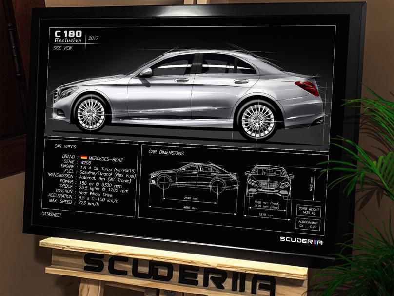 Thumbnail: QUADRO DECORATIVO MERCEDES-BENZ C180 EXCLUSIVE (W205) - DATA SHEET