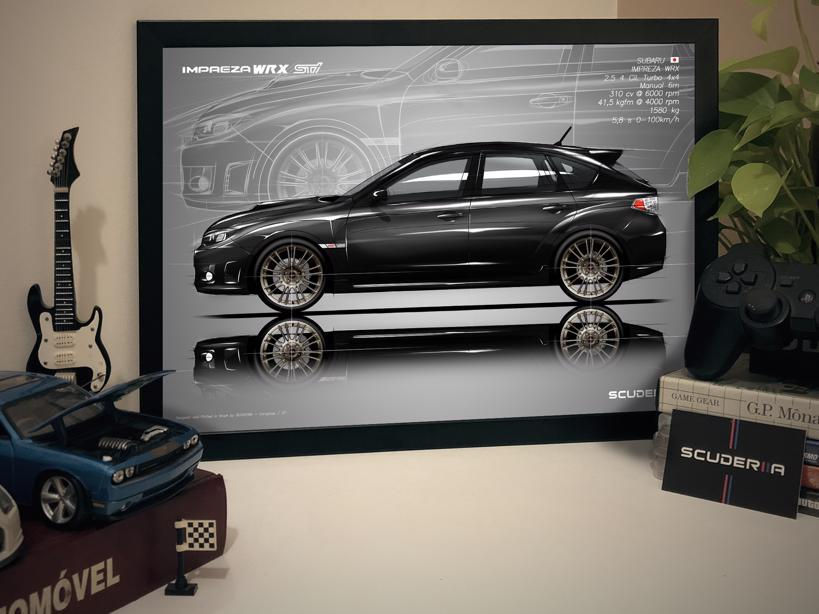 Miniatura: QUADRO DECORATIVO SUBARU IMPREZA WRX STI 2.5 TURBO (SHARK 11+) - SIDE STREET