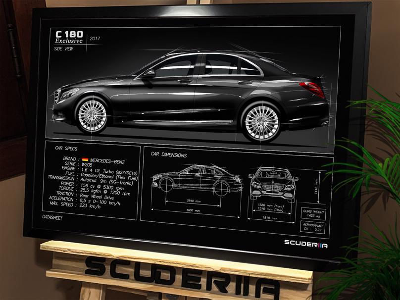 Thumbnail: QUADRO DECORATIVO MERCEDES-BENZ C180 EXCLUSIVE (W205) - DATA SHEET