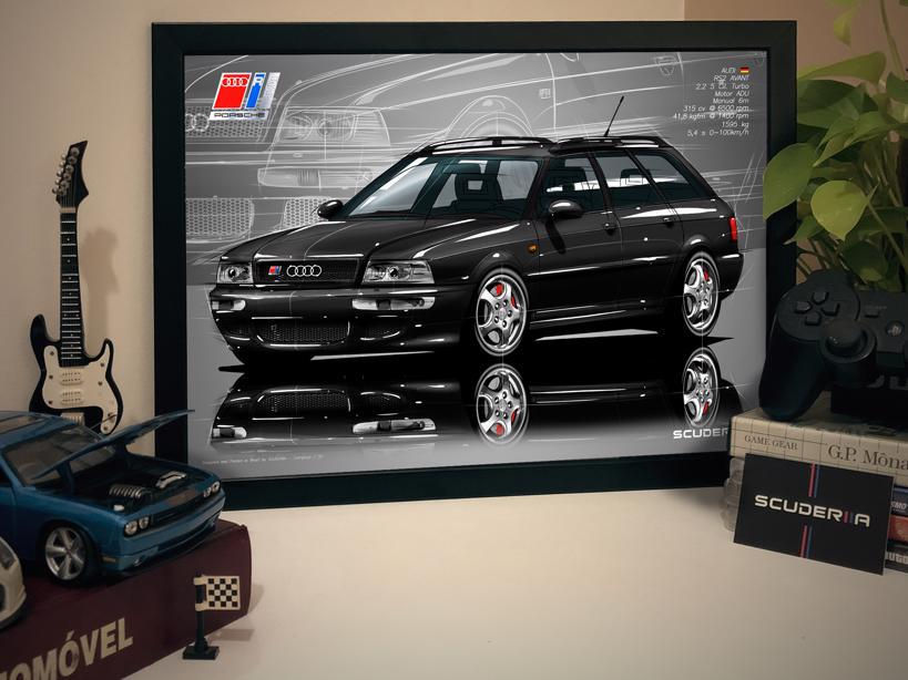 Thumbnail: QUADRO DECORATIVO AUDI RS2 AVANT 2.7 TURBO 313cv - PERSPECTIVE