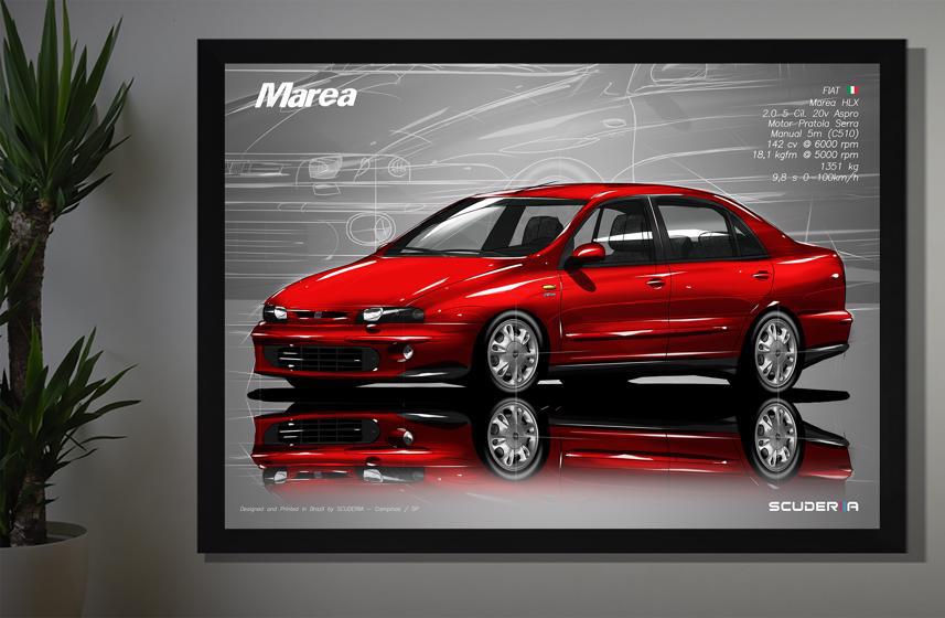 Miniatura: QUADRO DECORATIVO FIAT MAREA HLX 2.0 20V - PERSPECTIVE
