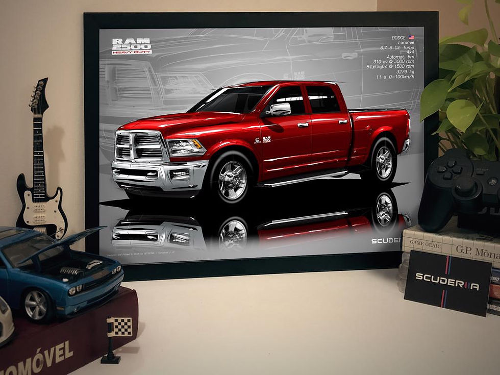 Thumbnail: QUADRO DECORATIVO DODGE RAM 2500 LARAMIE 6.7 TURBO DIESEL - PERSPECTIVE