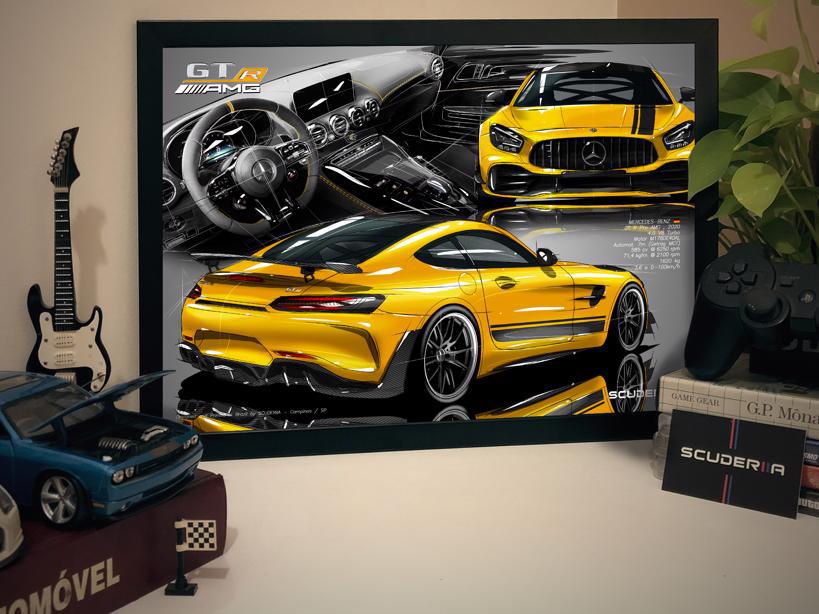 Miniatura: QUADRO DECORATIVO MERCEDES-BENZ GTR PRO AMG - COMPOSITION II