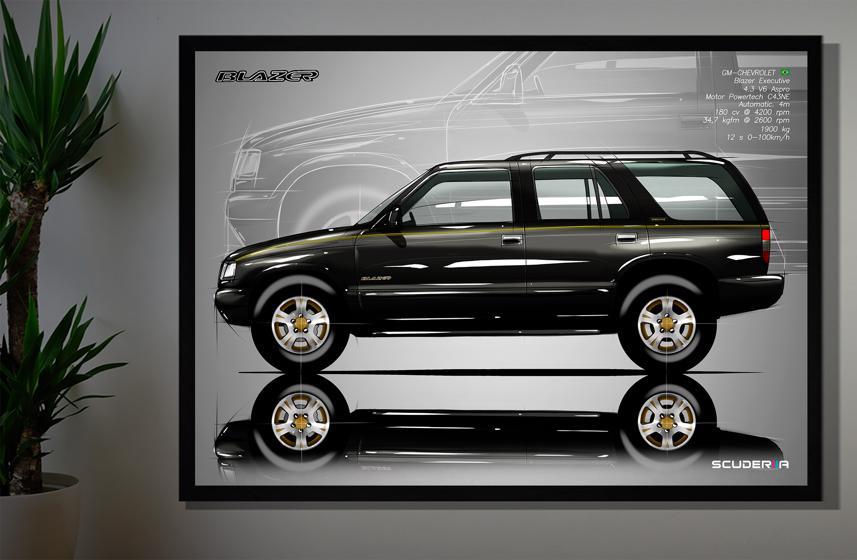 Thumbnail: QUADRO DECORATIVO CHEVROLET BLAZER EXECUTIVE 97-00 - SIDE STREET