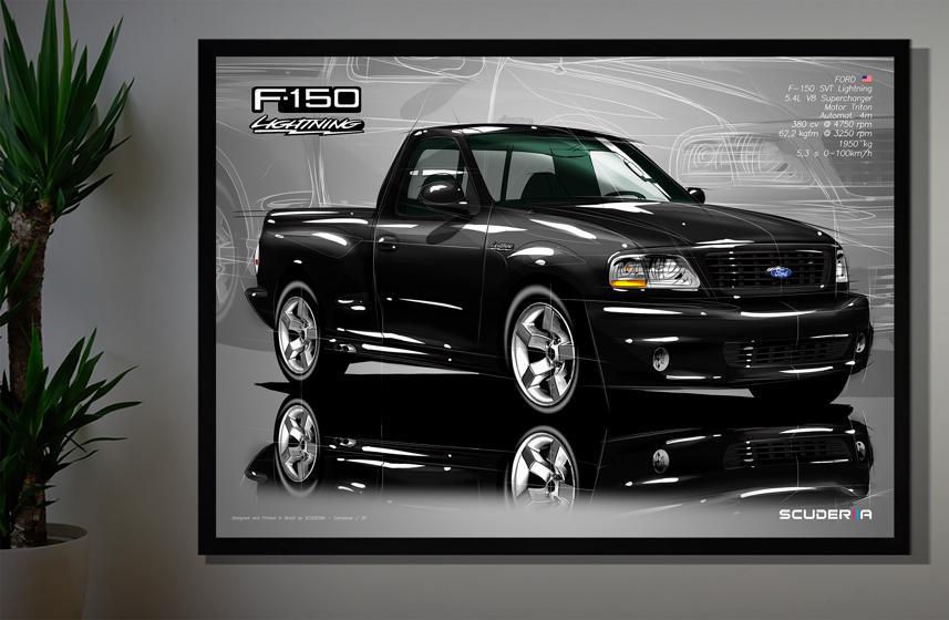 Thumbnail: QUADRO DECORATIVO FORD F150 LIGHTNING 5.4 V8 380cv - PERSPECTIVE