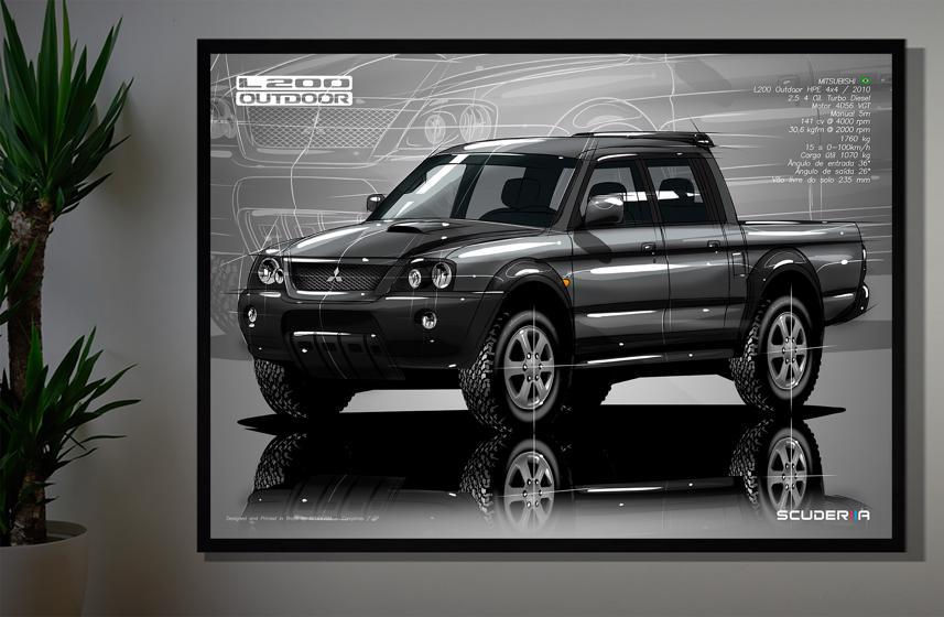 Thumbnail: QUADRO DECORATIVO MITSUBISHI L200 OUTDOOR 2003-2012 - PERSPECTIVE