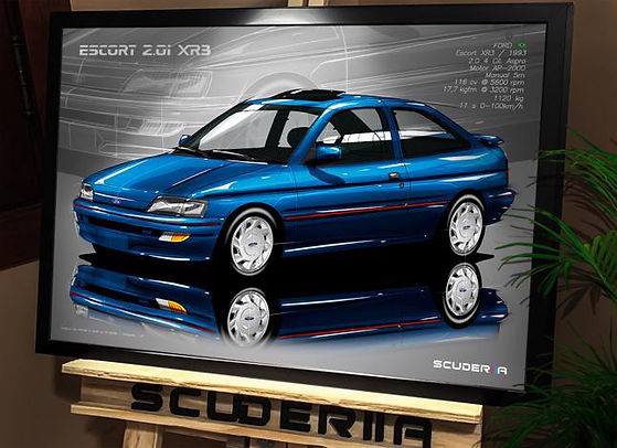 QUADRO DECORATIVO FORD ESCORT XR3 1993-1995 - PERSPECTIVE