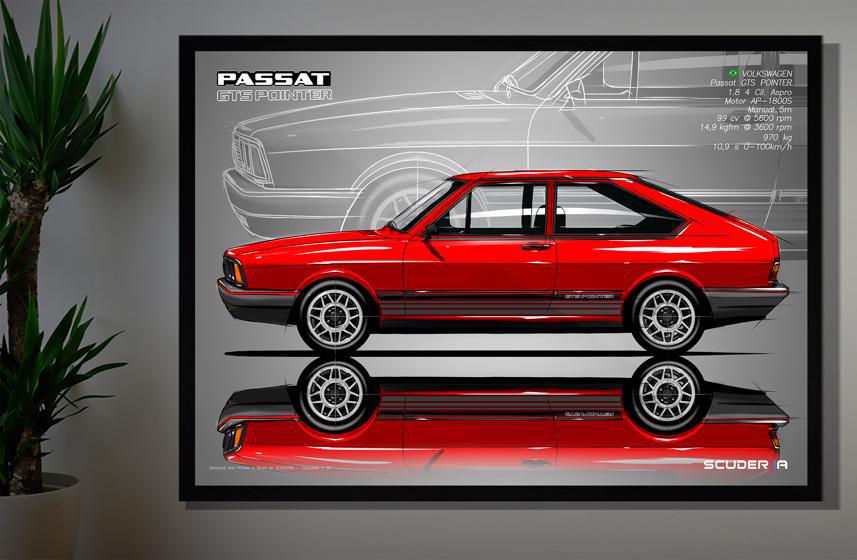 Thumbnail: QUADRO DECORATIVO VOLKSWAGEN PASSAT GTS POINTER 1.8 AP - SIDE STREET