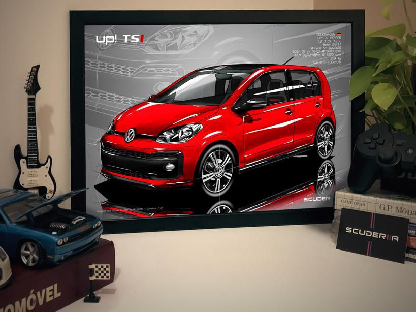 Thumbnail: QUADRO DECORATIVO VOLKSWAGEN UP! TSi PEPPER - PERSPECTIVE
