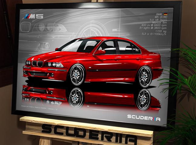 Thumbnail: QUADRO DECORATIVO BMW M5 5.0 V8 400 cv (E39) - PERSPECTIVE