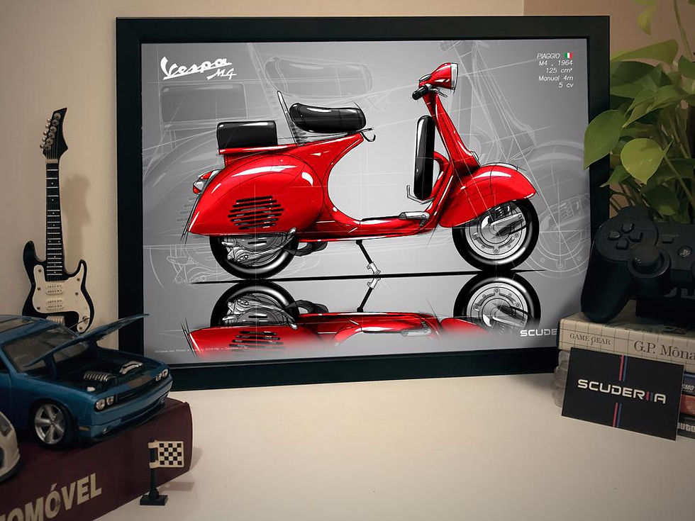 Miniatura: QUADRO DECORATIVO PIAGGIO VESPA M4 - SIDE STREET