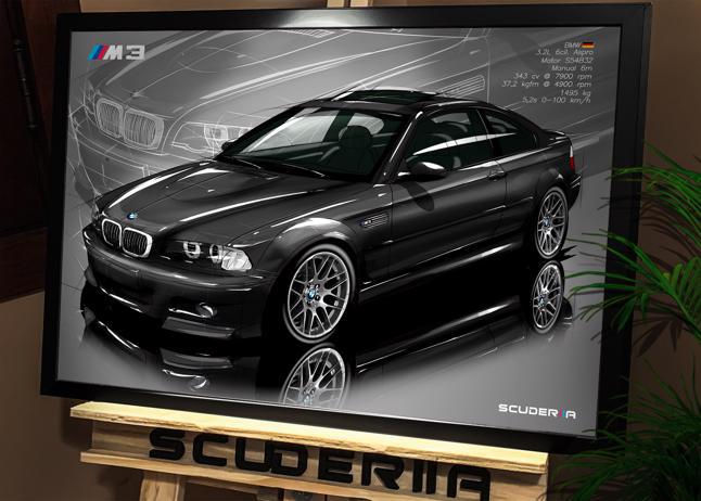 Thumbnail: QUADRO DECORATIVO BMW M3 (E46) 3.2L 343cv- PERSPECTIVE