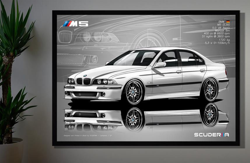 Thumbnail: QUADRO DECORATIVO BMW M5 5.0 V8 400 cv (E39) - PERSPECTIVE