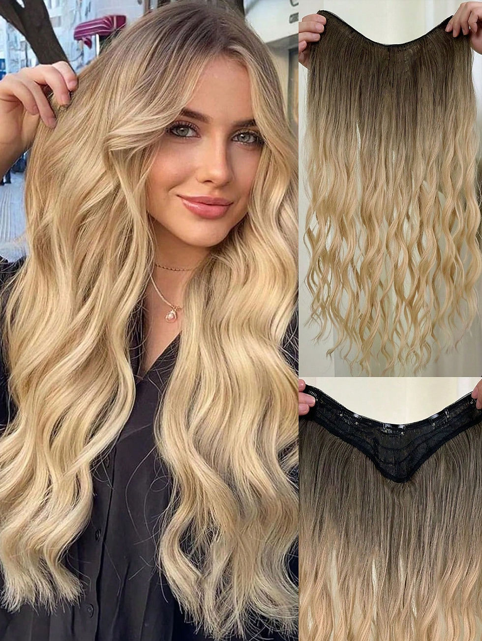 Thumbnail: Clip In Hair Extensions V-Shaped Ombre