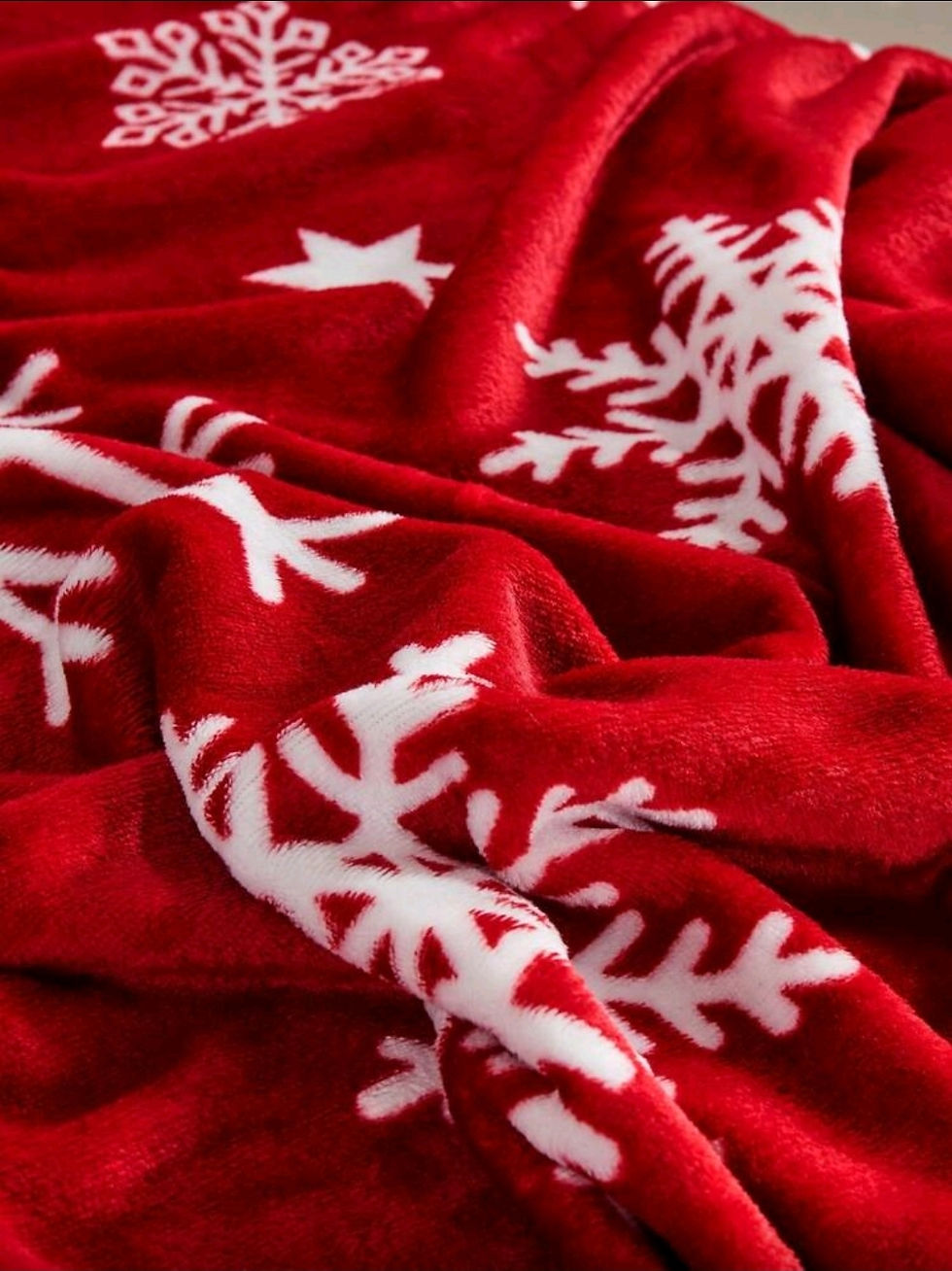 Thumbnail: Red Christmas Blanket, Soft Warm Plush Fleece Throw Blanket *100x150cm
