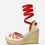 Thumbnail: Bohemian Christmas Embroidered Hollow Out Platform Wedge Shoes