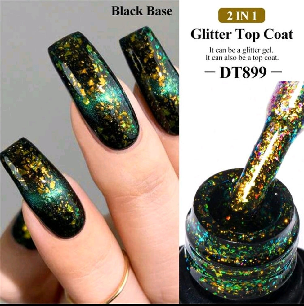 Chameleon Glitter Top Coat - 7ml UV/LED Gel