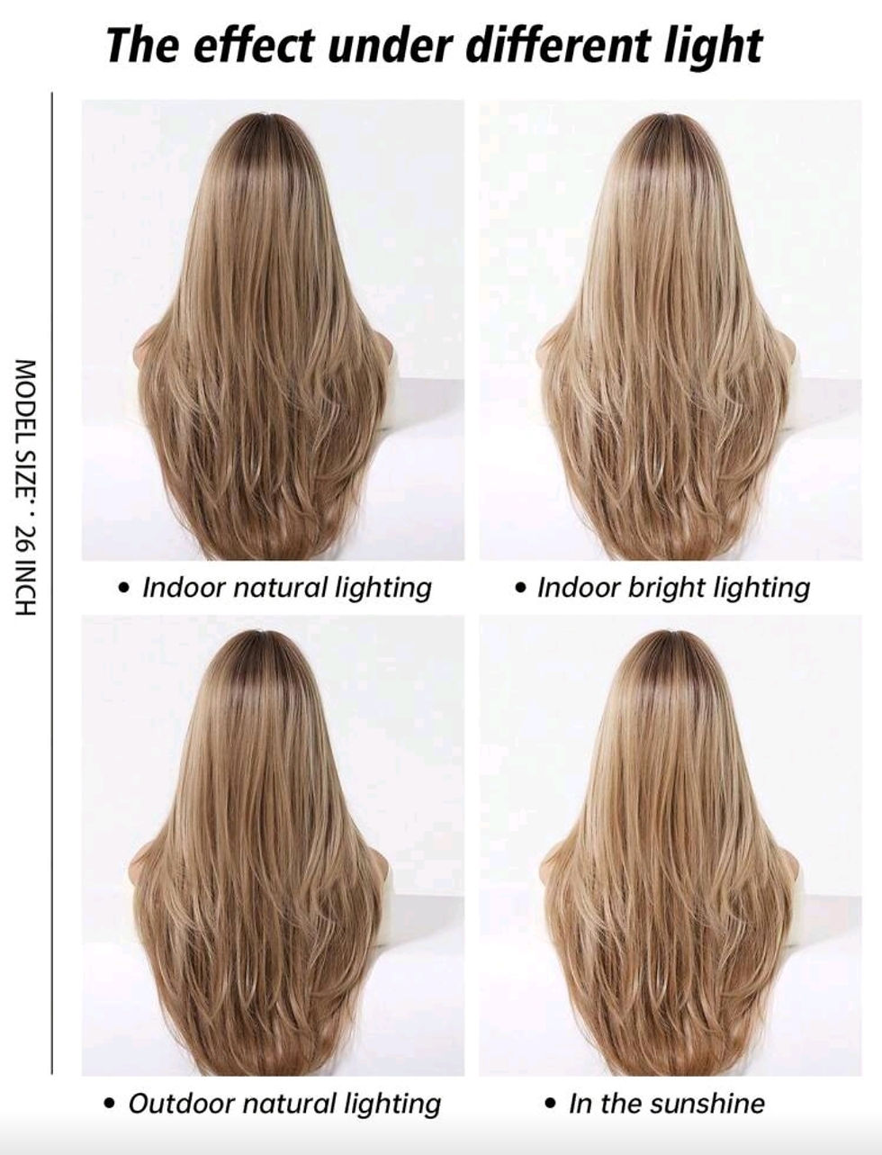 Thumbnail: Honey Blonde, Synthetic Heat-Resistant 26-inc Long Natural Wave Centre Split Wig