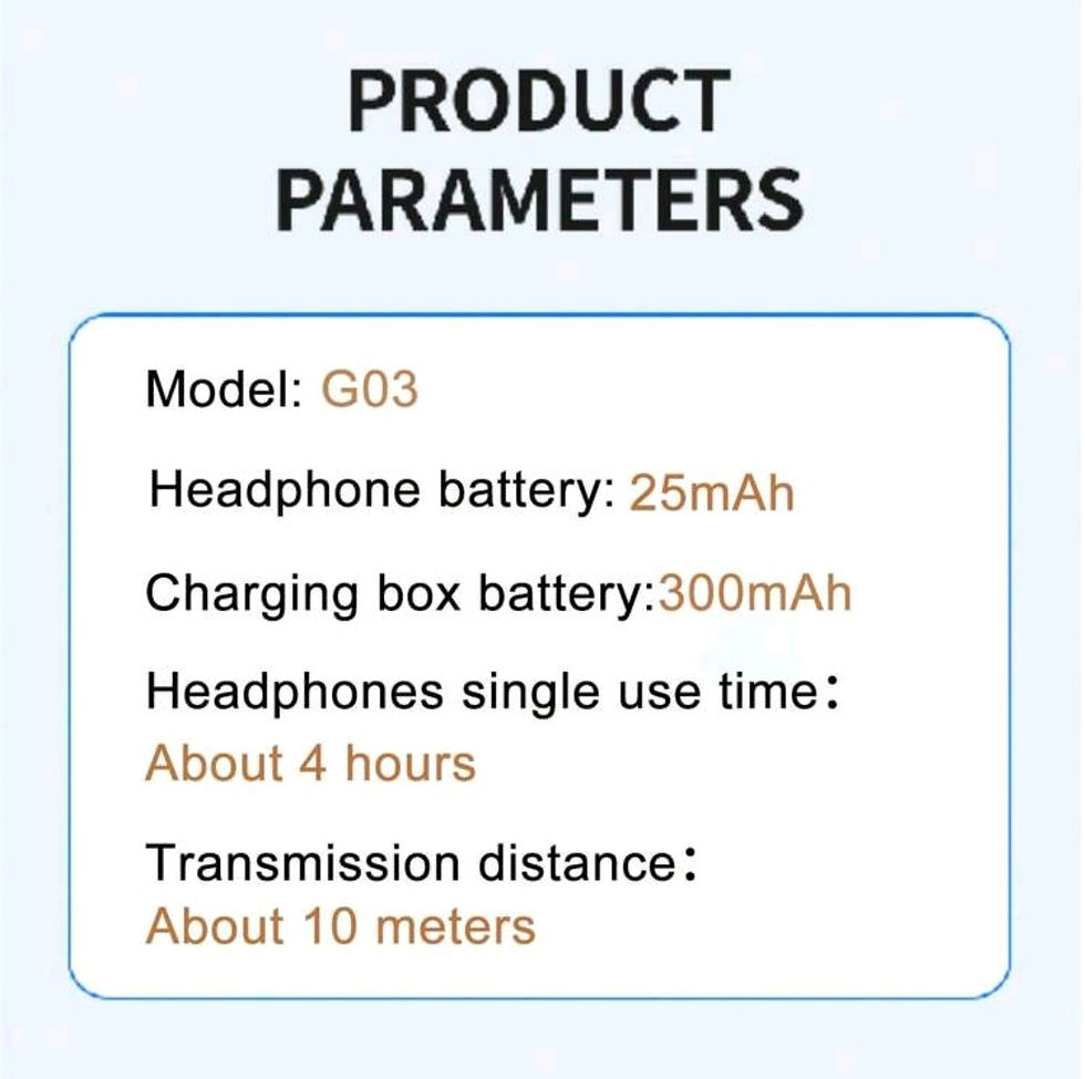 Thumbnail: Waterproof G03 Half In-Ear Wireless Earphones