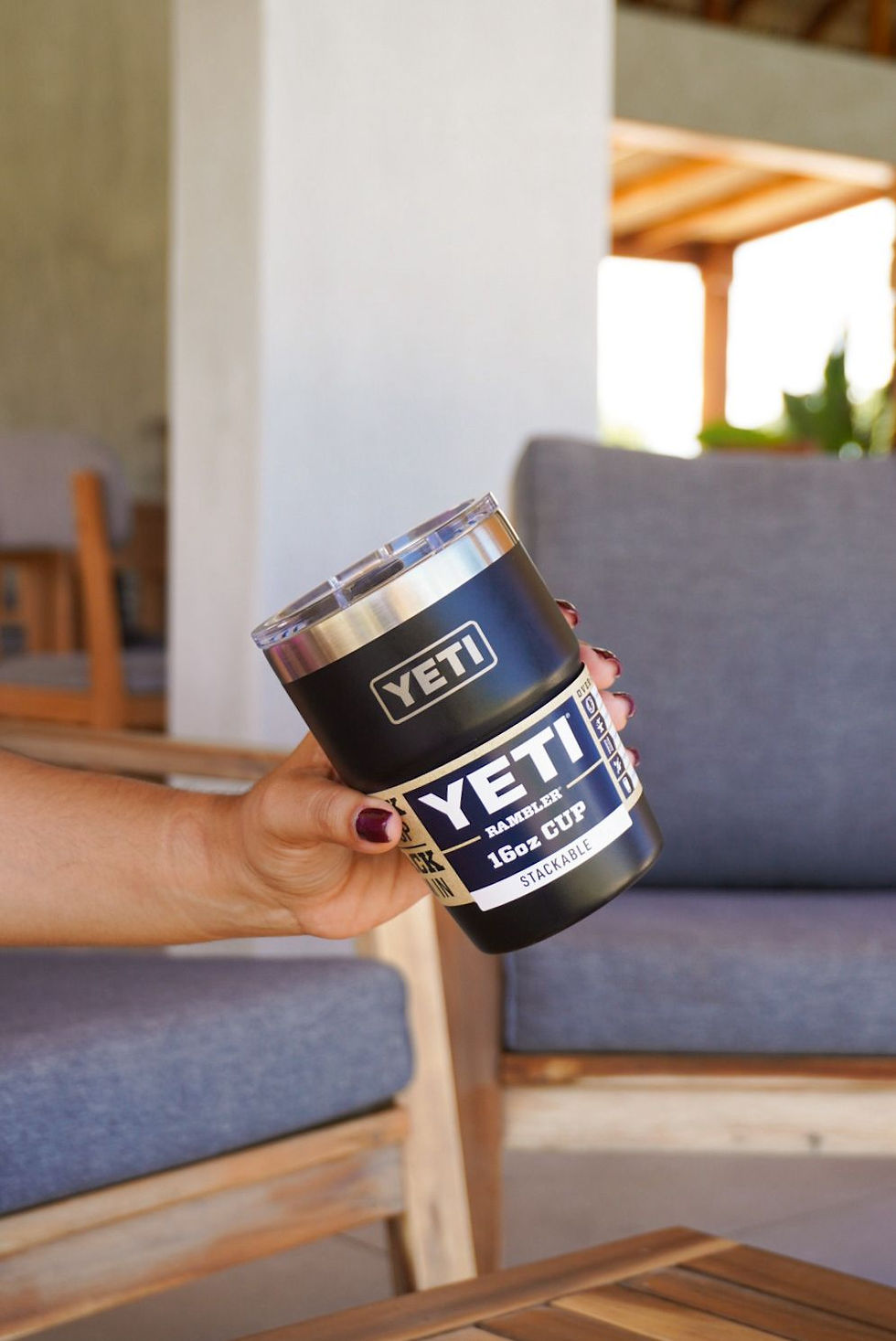 16 OZ Stackable Cup Black