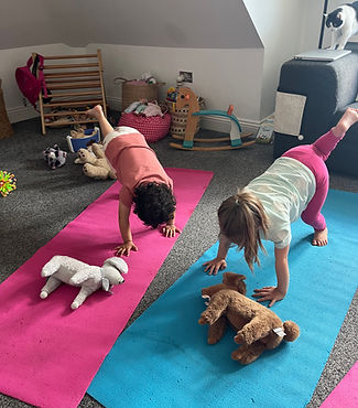 Yoga and meditation, connecting with our bodies and calming our minds.