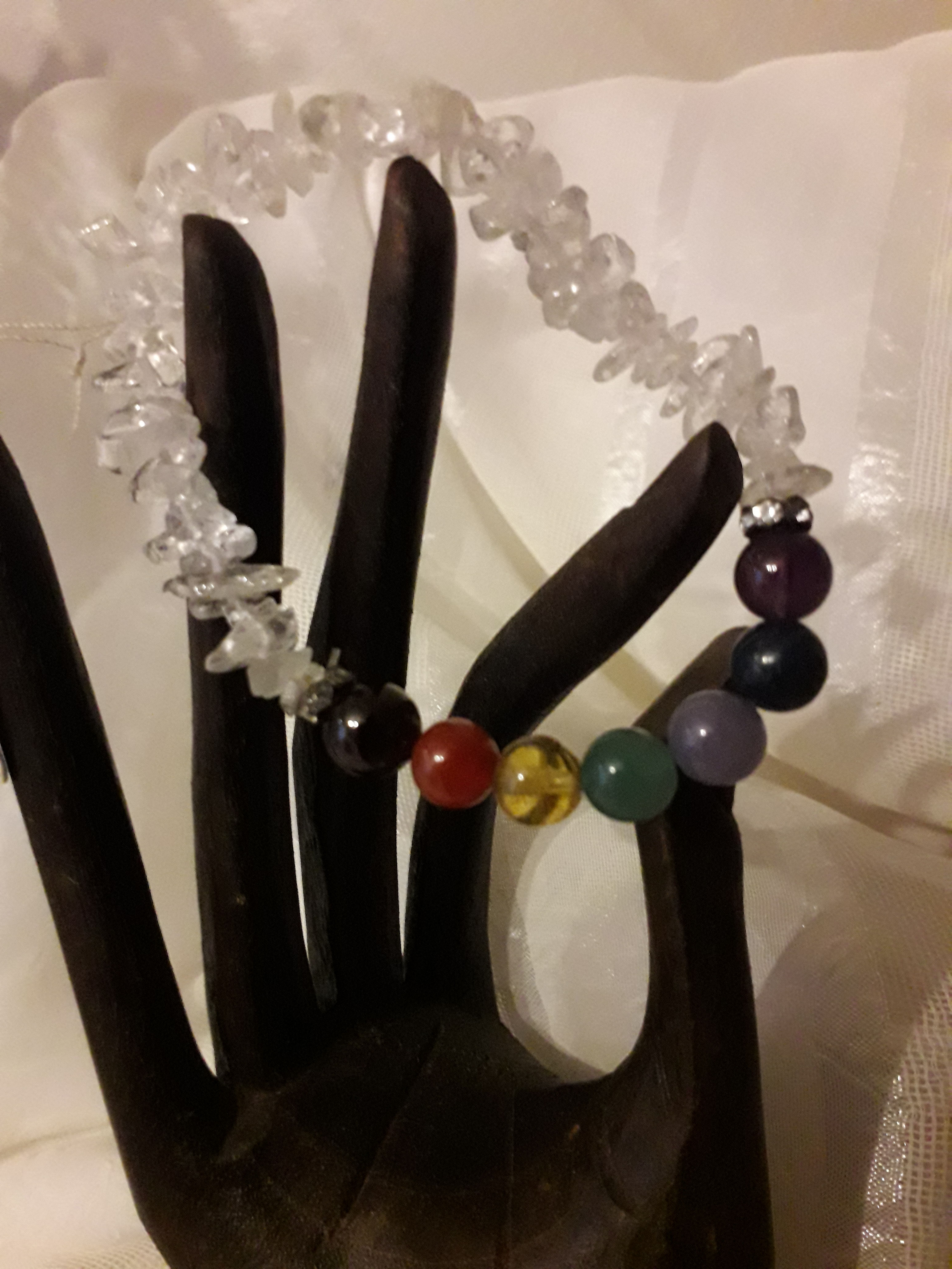 7 chakras Cristal de Roche 8mm